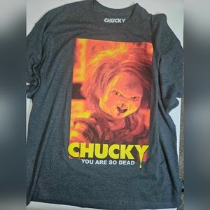 Chucky T-Shirt‎ Mens Universal City Studios Chucky Graphic Halloween Horror Tee